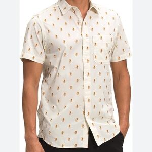 The North Face Men's Cream Printed Button Down Shirt